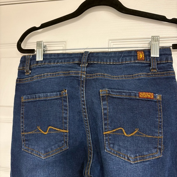 7 For‎ All Mankind Darkwash Slimmy Jeans Girls Size 14 - Picture 1 of 7